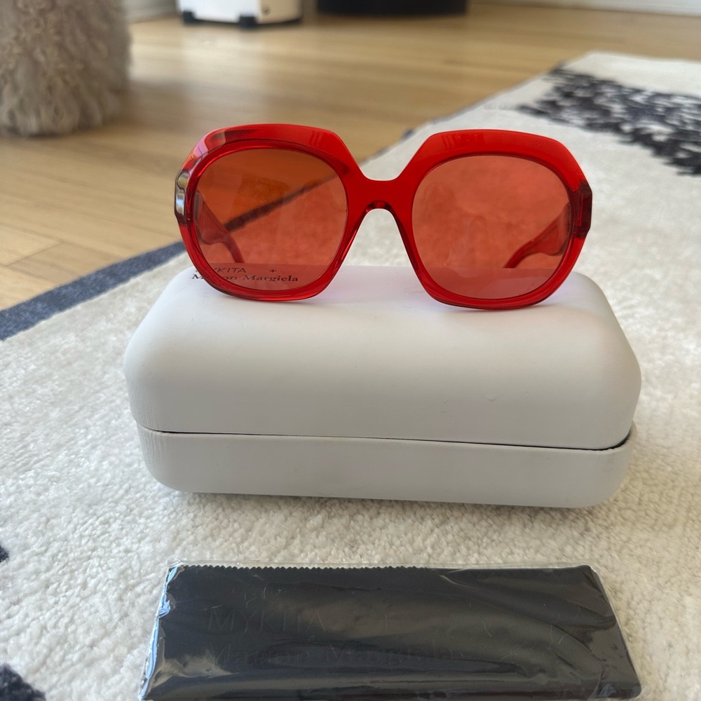 Red Maison Margiela x Mykita Oversized Acetate Sunglasses